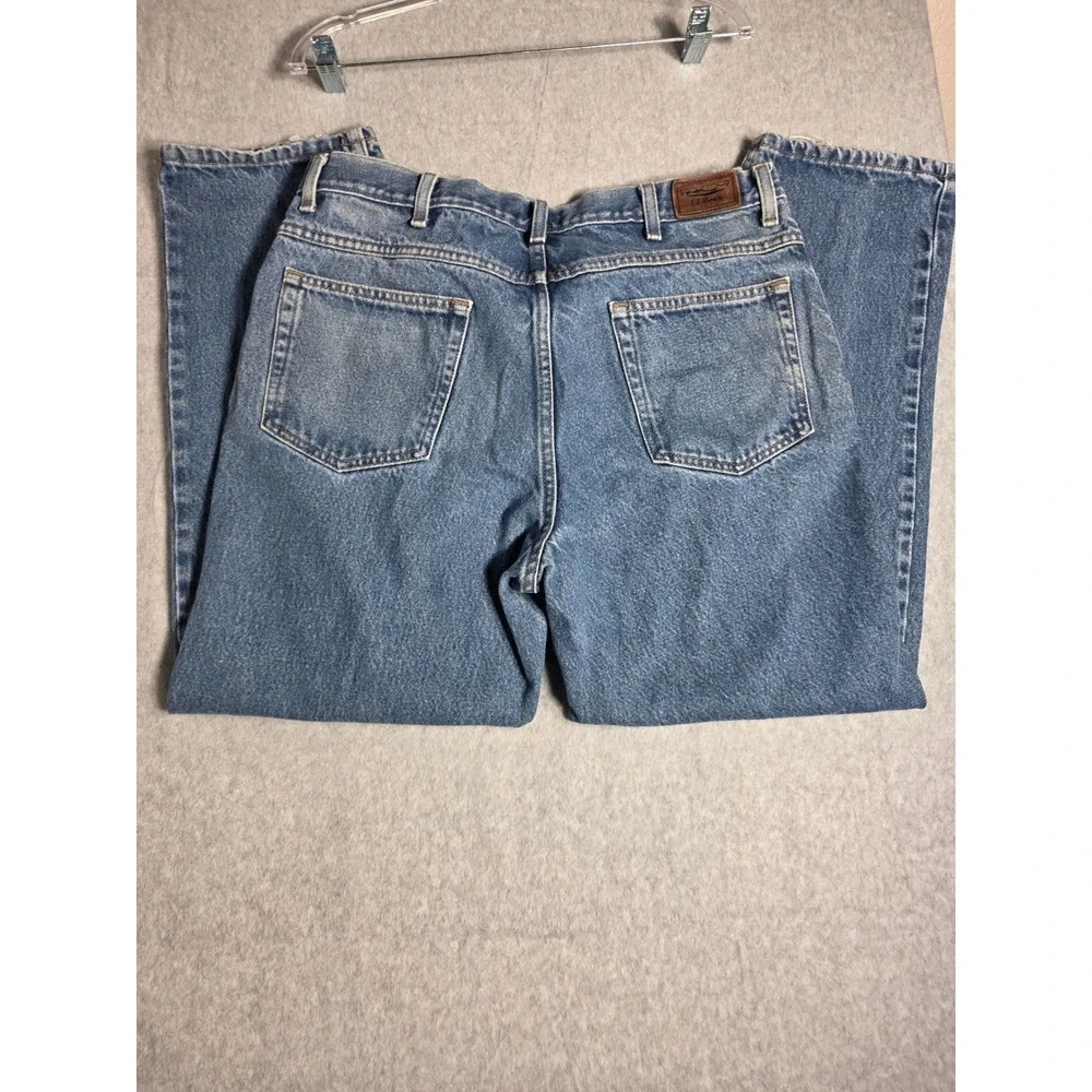 L.L.Bean Classic Fit Jeans Mens 35X29 Blue Medium Wash 100% Cotton Denim
